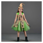 Kids Children Movie The Nightmare Before Christmas Oogie Boogie Green Tutu Dress Outfits Cosplay Costume Halloween Carnival Suit